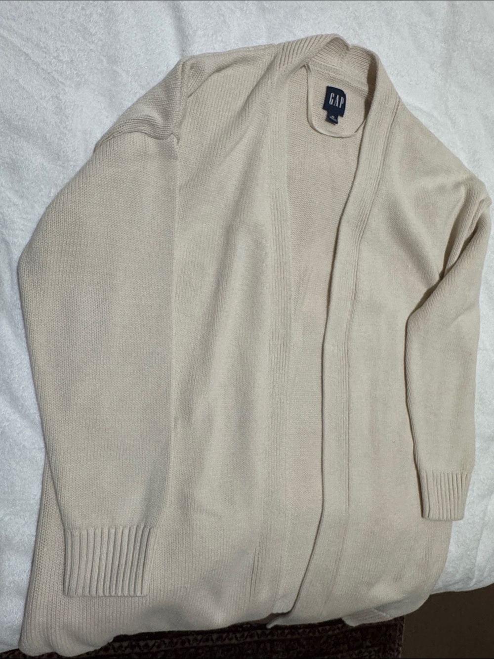 GAP Light Cream Open Cardigan